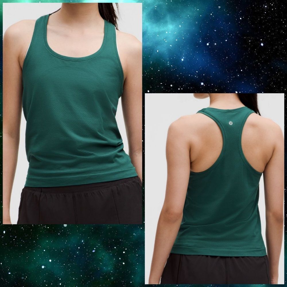 lululemon Swiftly Tech Racerback Tank Top 2.0 Waist Length | Storm Teal | Size 8